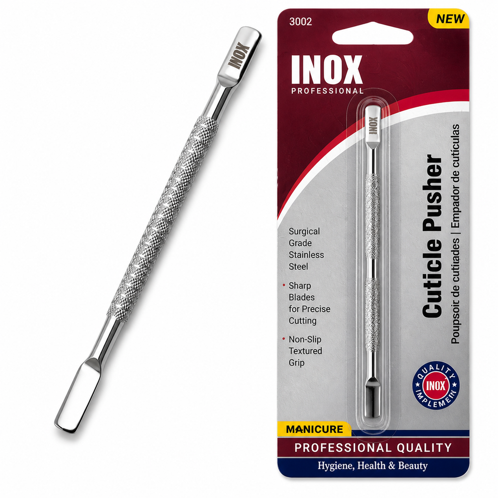 INOX Professional Cuticle Pusher – Stainless Steel Dual-End Nail Tool