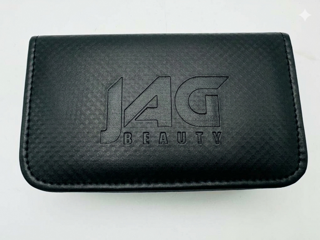 JAG Beauty Professional Student Implement Kit 6-Piece Manicure & Pedicure Set – Premium German Quality Stainless Steel Nail Grooming Kit with Travel Case – Precision Cuticle Nippers, Clippers & Salon-Grade Implements