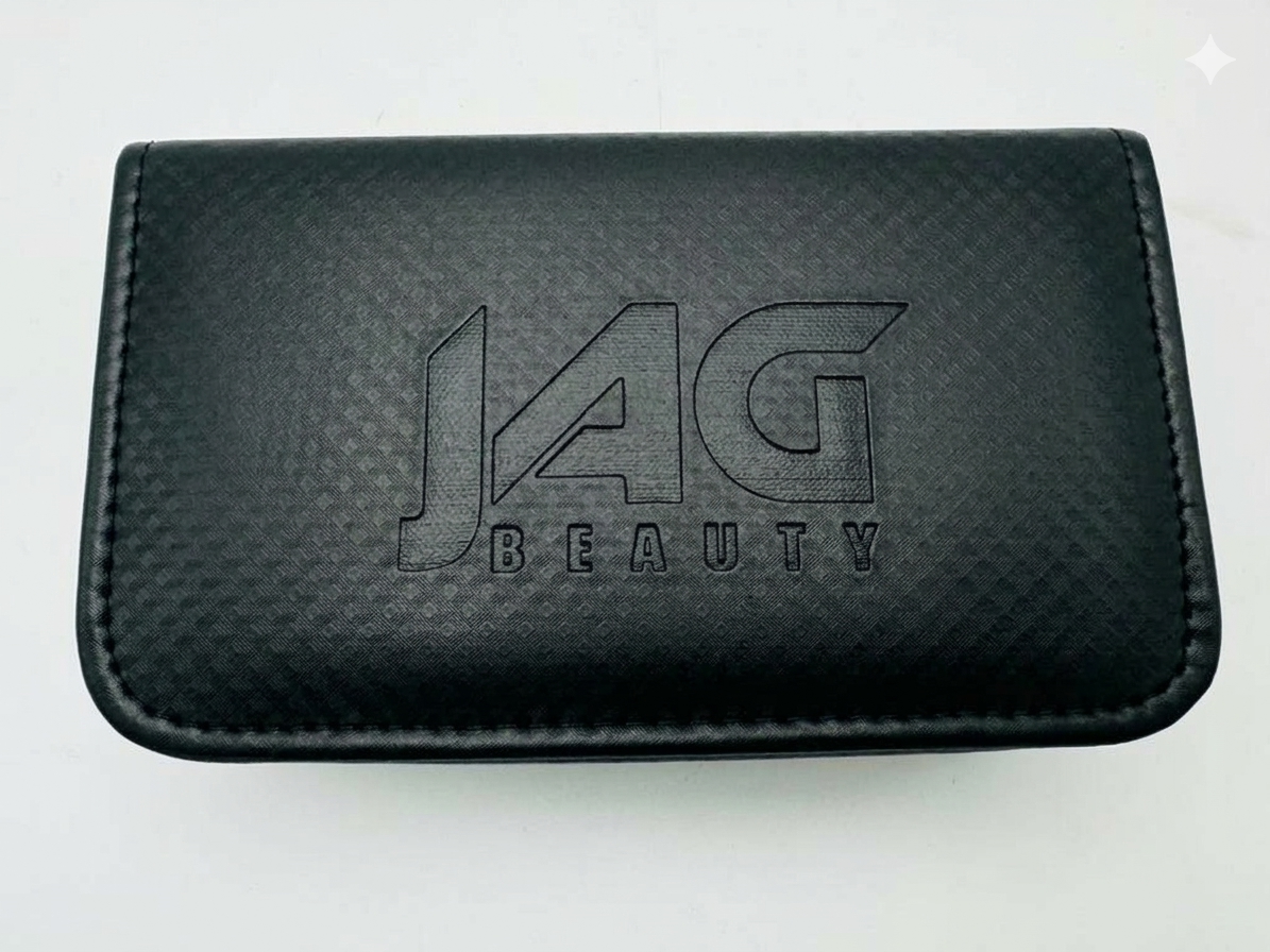 JAG Beauty Professional Student Implement Kit 6-Piece Manicure & Pedicure Set – Premium German Quality Stainless Steel Nail Grooming Kit with Travel Case – Precision Cuticle Nippers, Clippers & Salon-Grade Implements